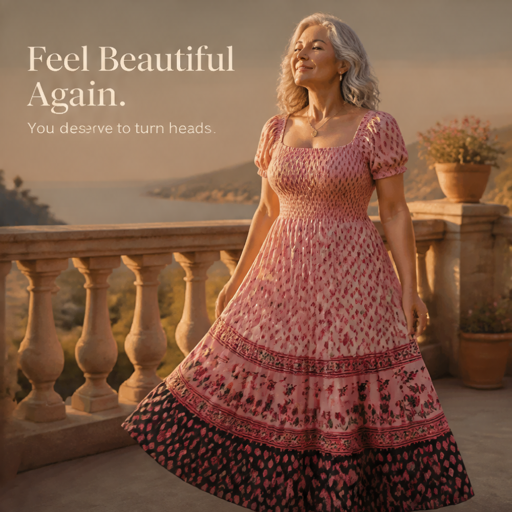 Selaris – Smocked Puff Sleeve Maxi Dress