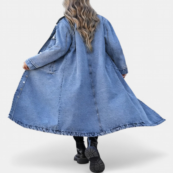 DENIM™ – Long Manteau Oversize en Jean