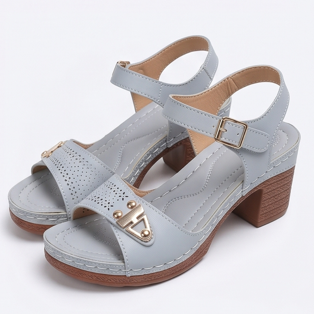 Luna Cushioned Block Heel Sandals for All-Day Wear