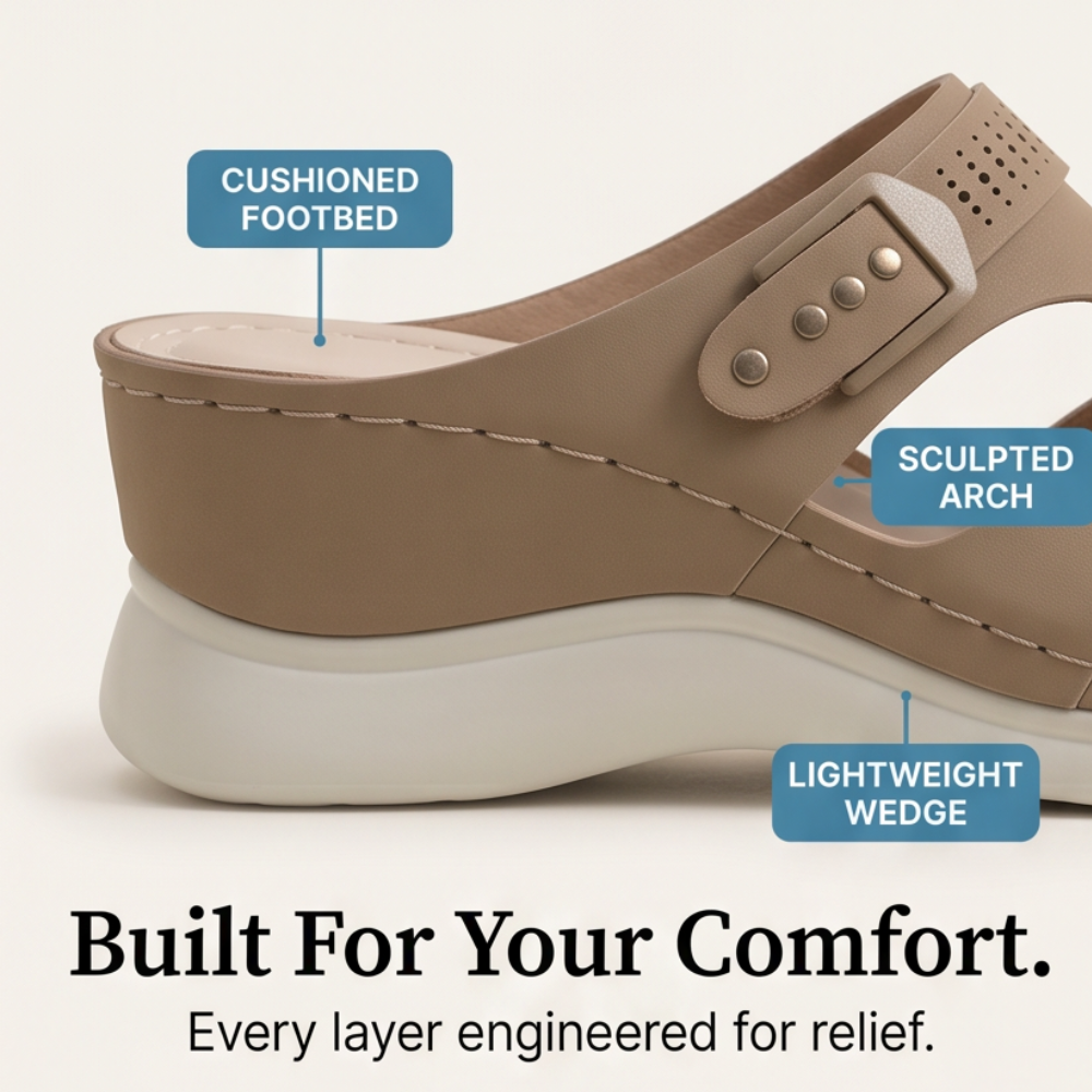CloudLift – Orthopedic Wedge Sandals for All-Day Comfort