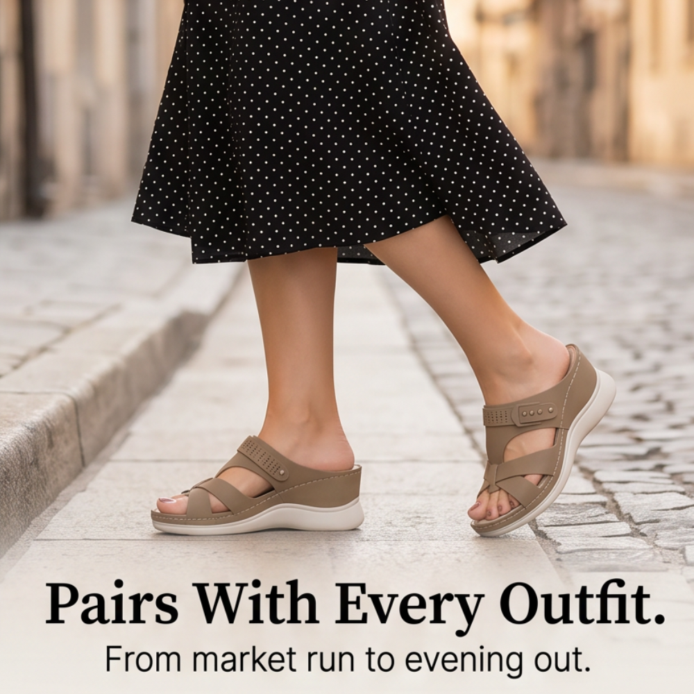 CloudLift – Orthopedic Wedge Sandals for All-Day Comfort