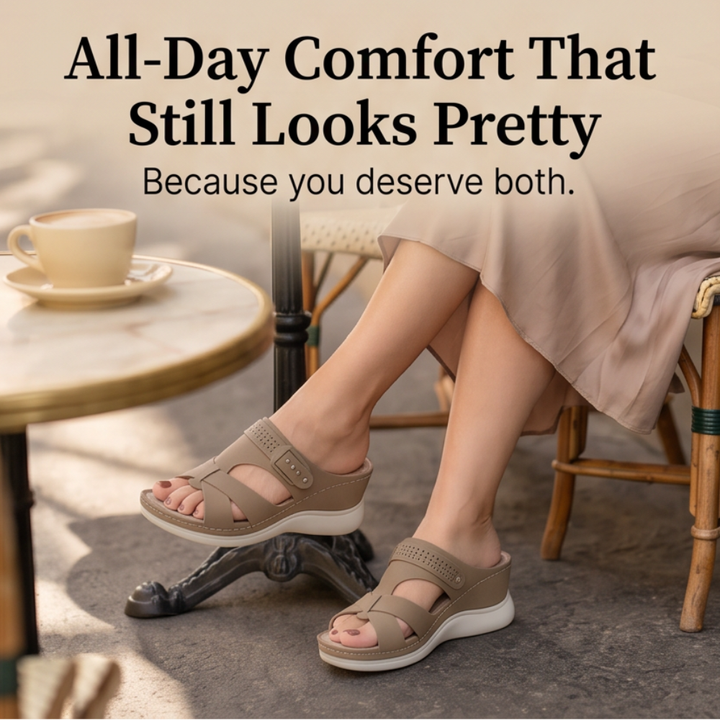 CloudLift – Orthopedic Wedge Sandals for All-Day Comfort