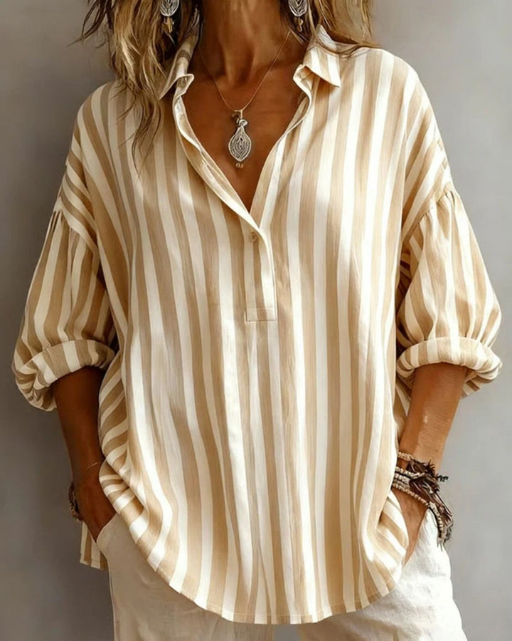 Nora | Blouse rayée ample à col