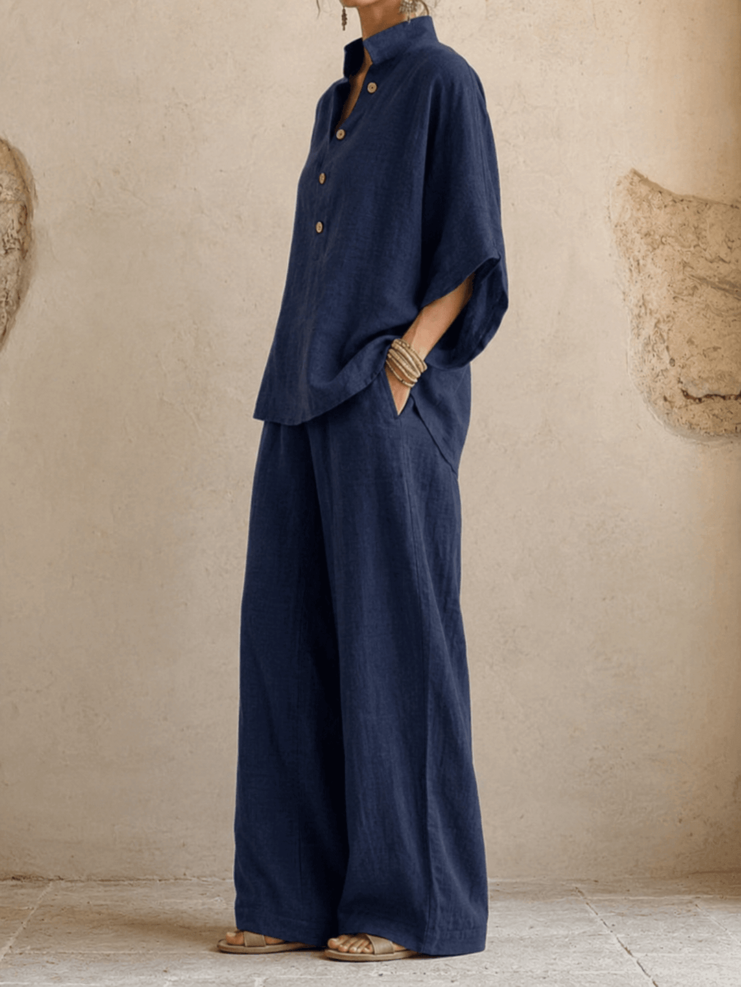 Maribel | Ensemble à manches chauve-souris et pantalon large