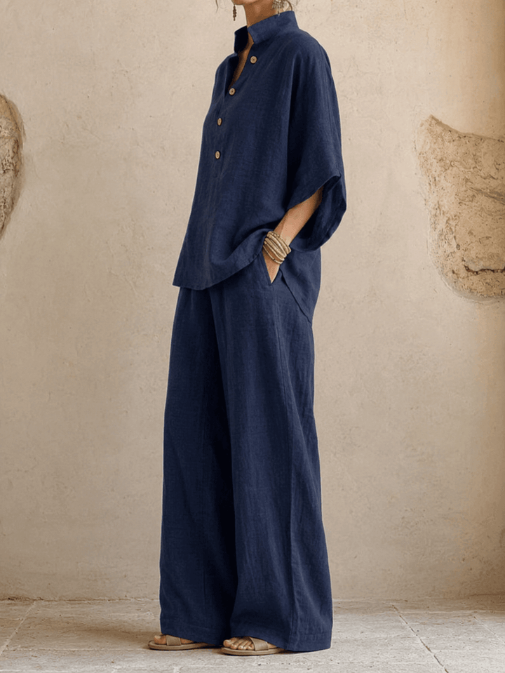 Maribel | Ensemble à manches chauve-souris et pantalon large