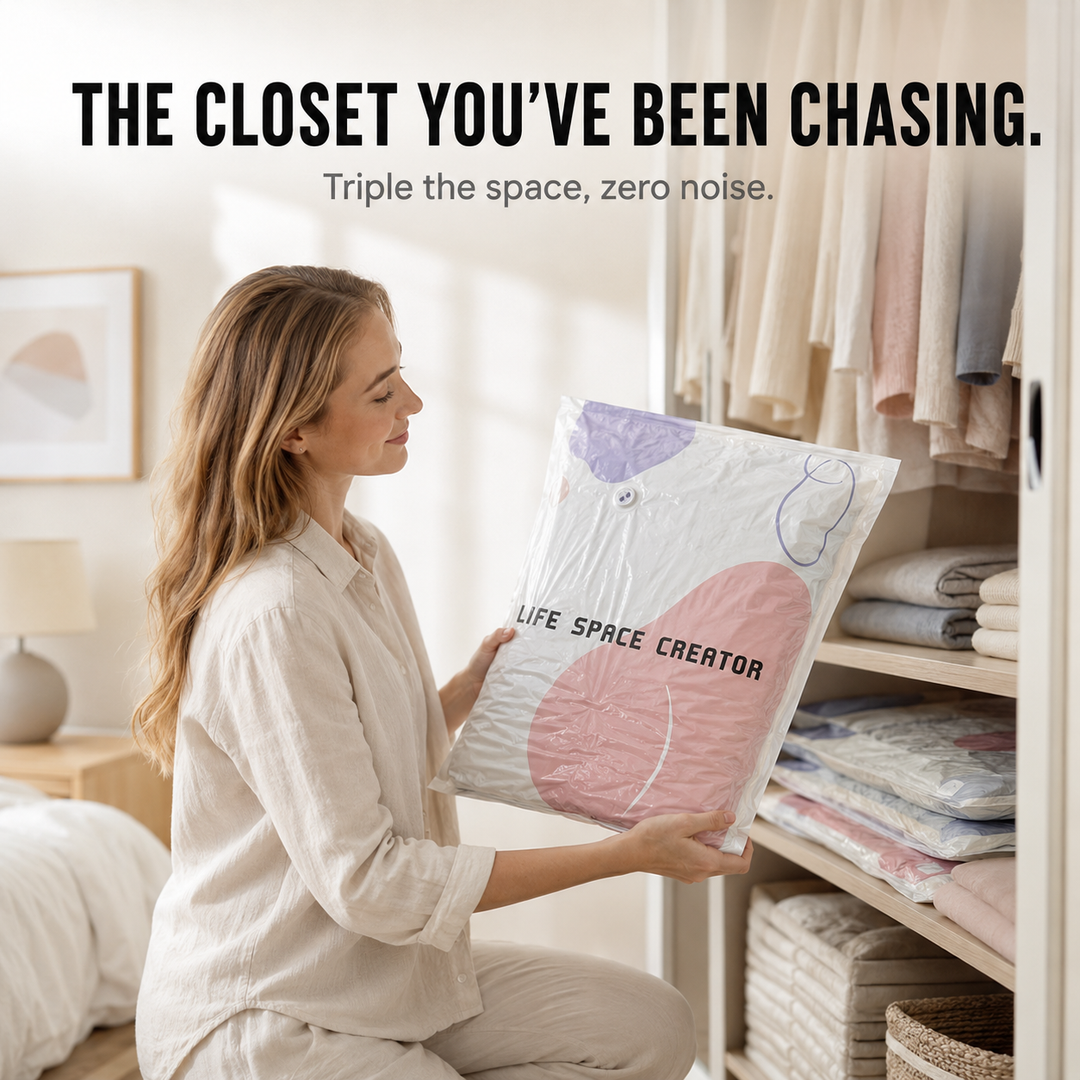 Spacenest – No-Pump 3D Vacuum Storage Bags for Closet &amp; Bedding (2-pack)