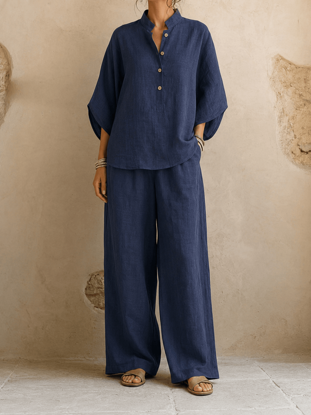 Maribel | Ensemble à manches chauve-souris et pantalon large
