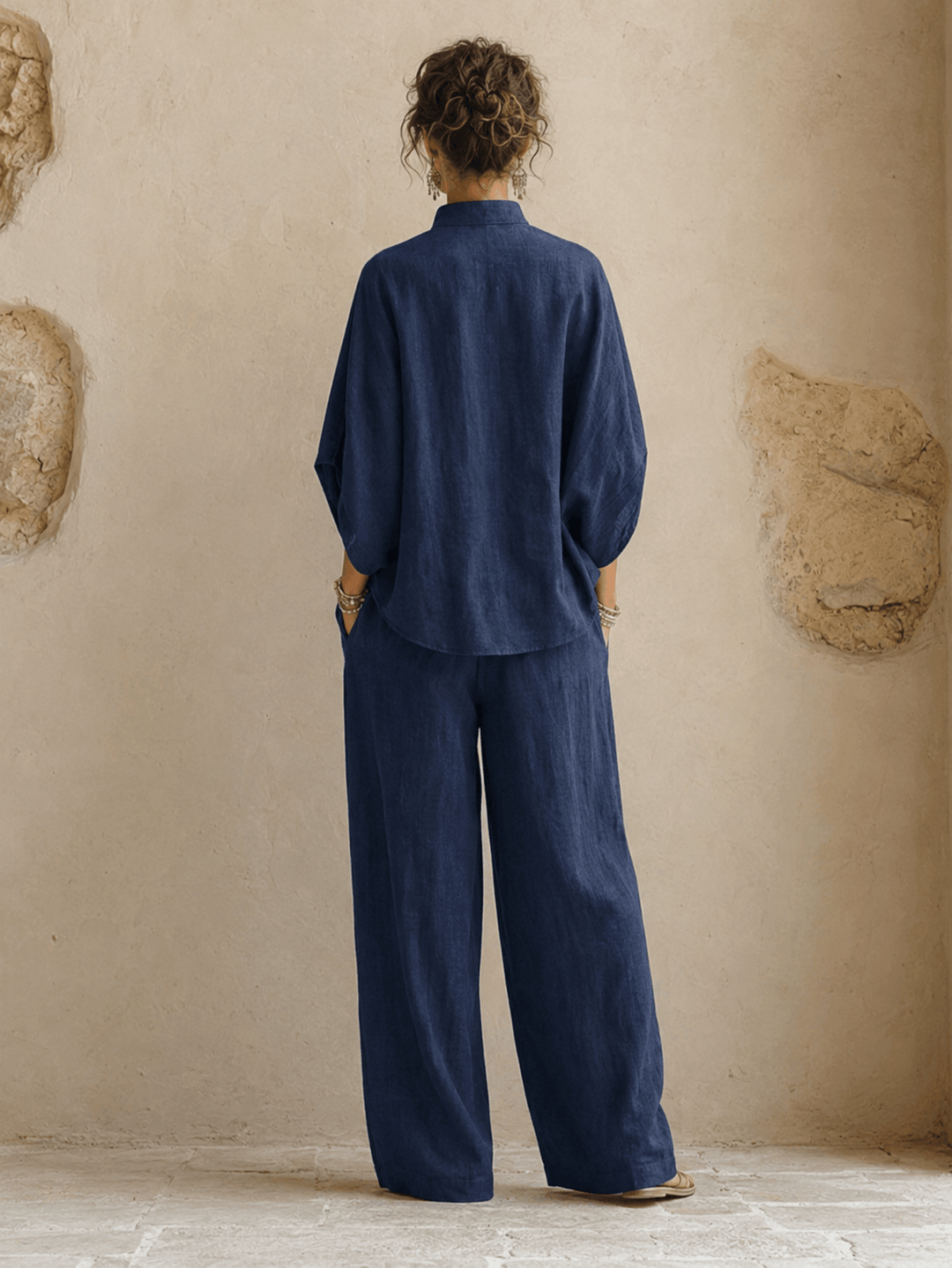 Maribel | Ensemble à manches chauve-souris et pantalon large