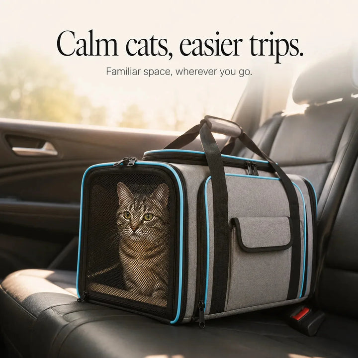 Nestly – Expandable Cat Carrier with Mesh-like Lounge Sides for Travel