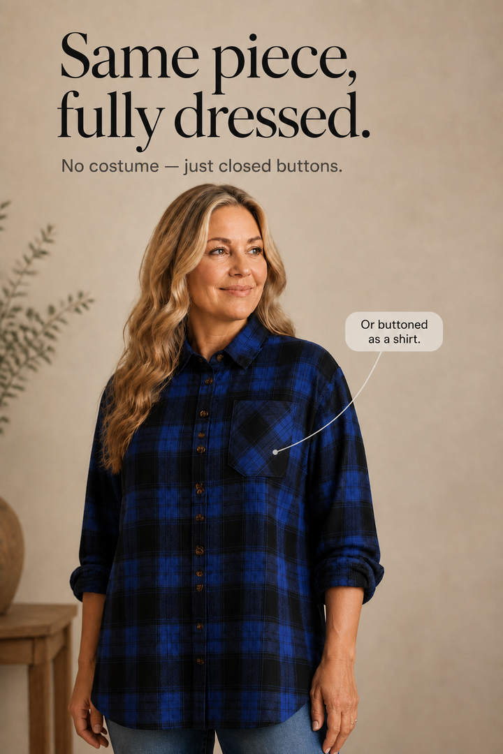 Overshirt &amp; Co – Oversized Buffalo Plaid Flannel Shacket