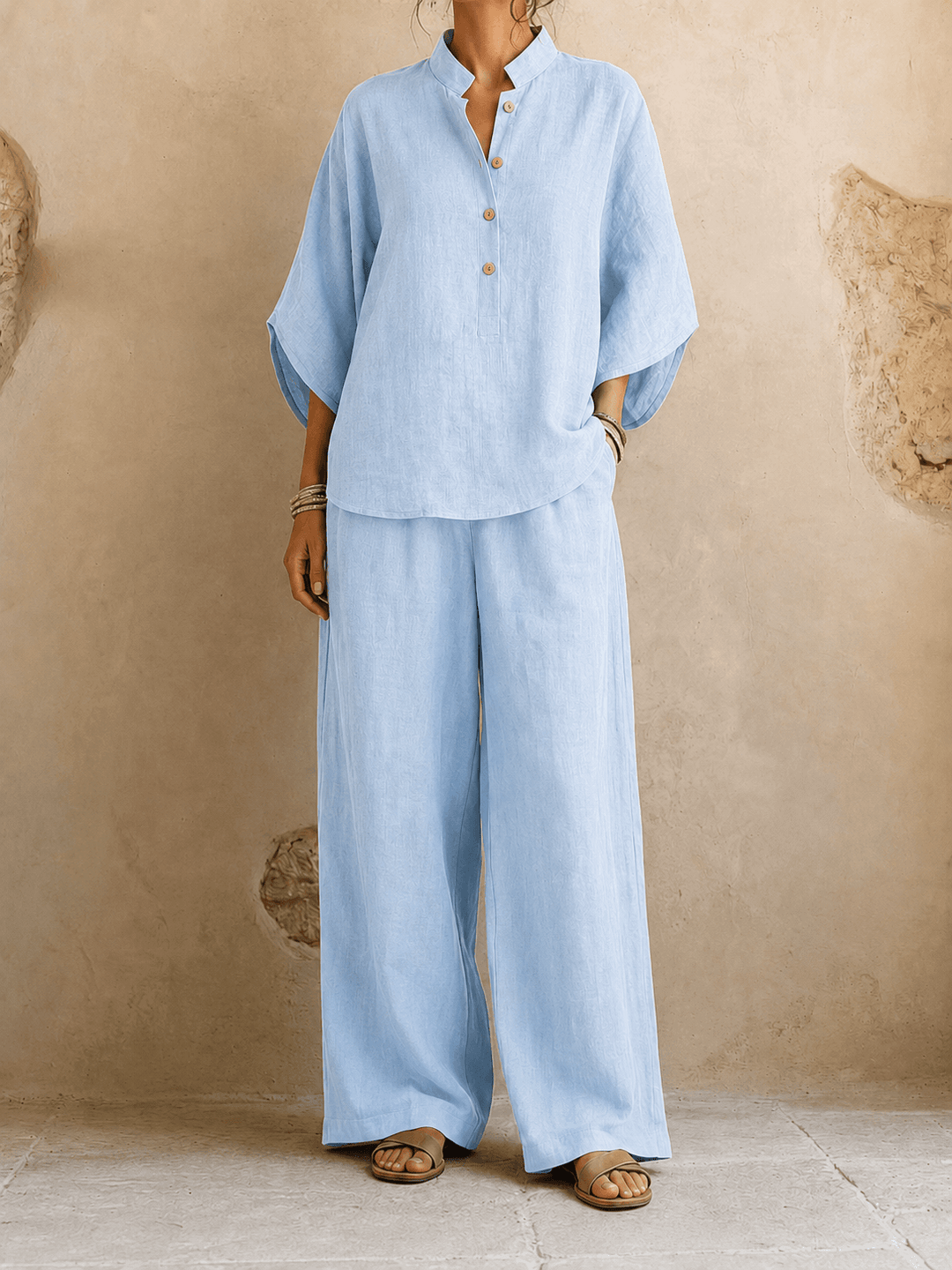 Maribel | Ensemble à manches chauve-souris et pantalon large