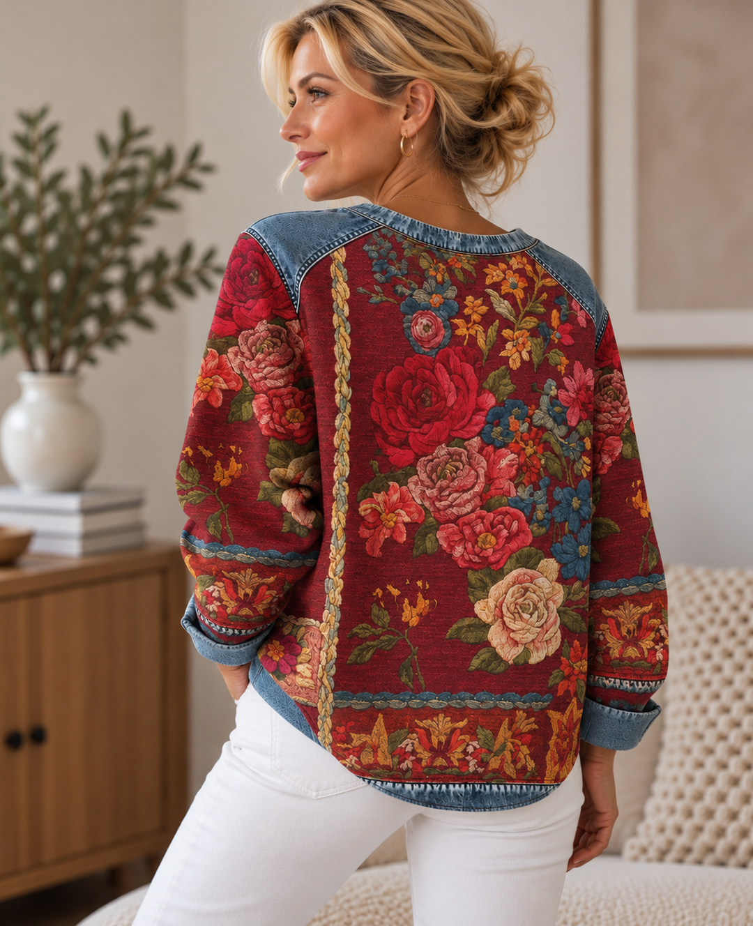 Floral Print Sweatshirt