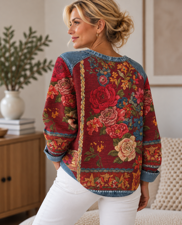 Floral Print Sweatshirt