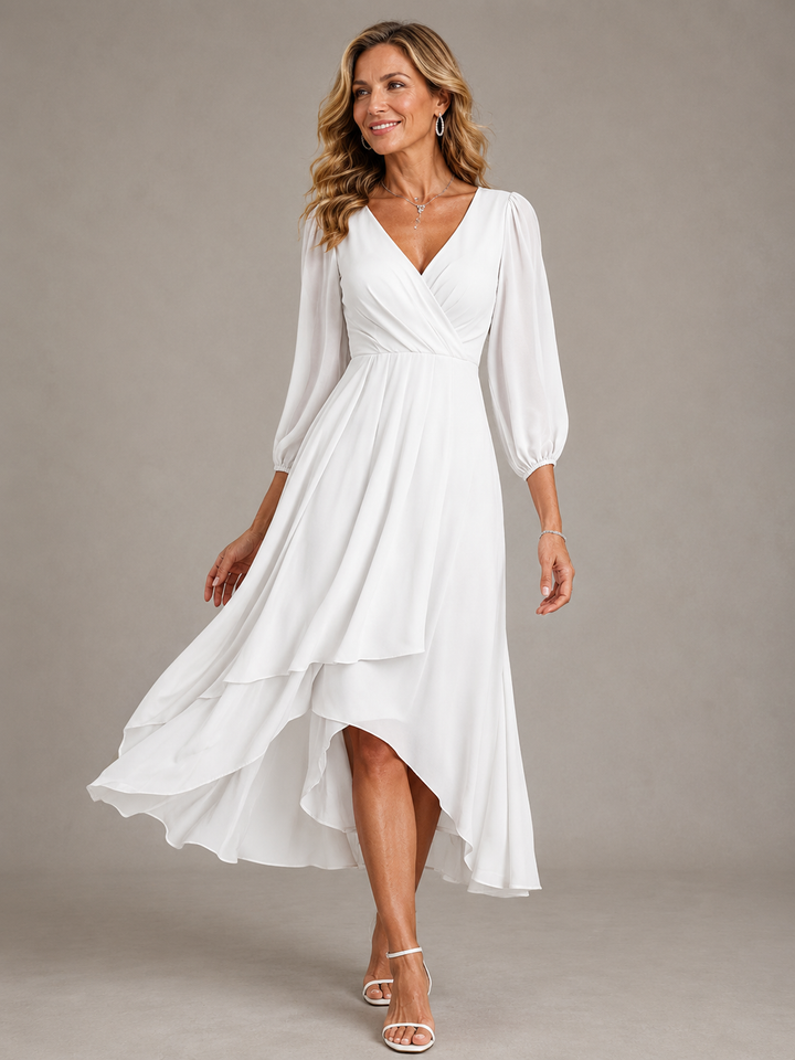 Mia™ | Robe longue élégante à col en V