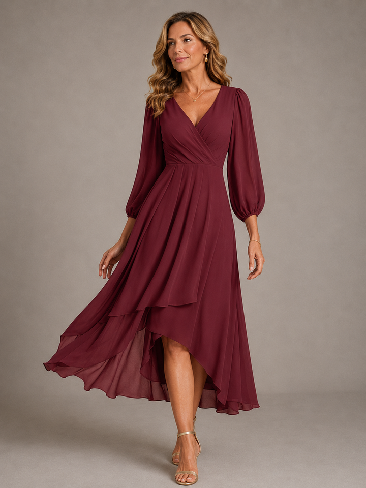 Mia™ | Robe longue élégante à col en V