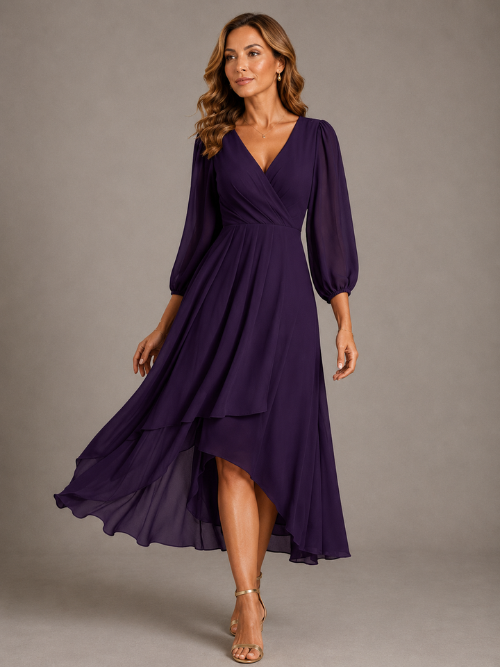 Mia™ | Robe longue élégante à col en V