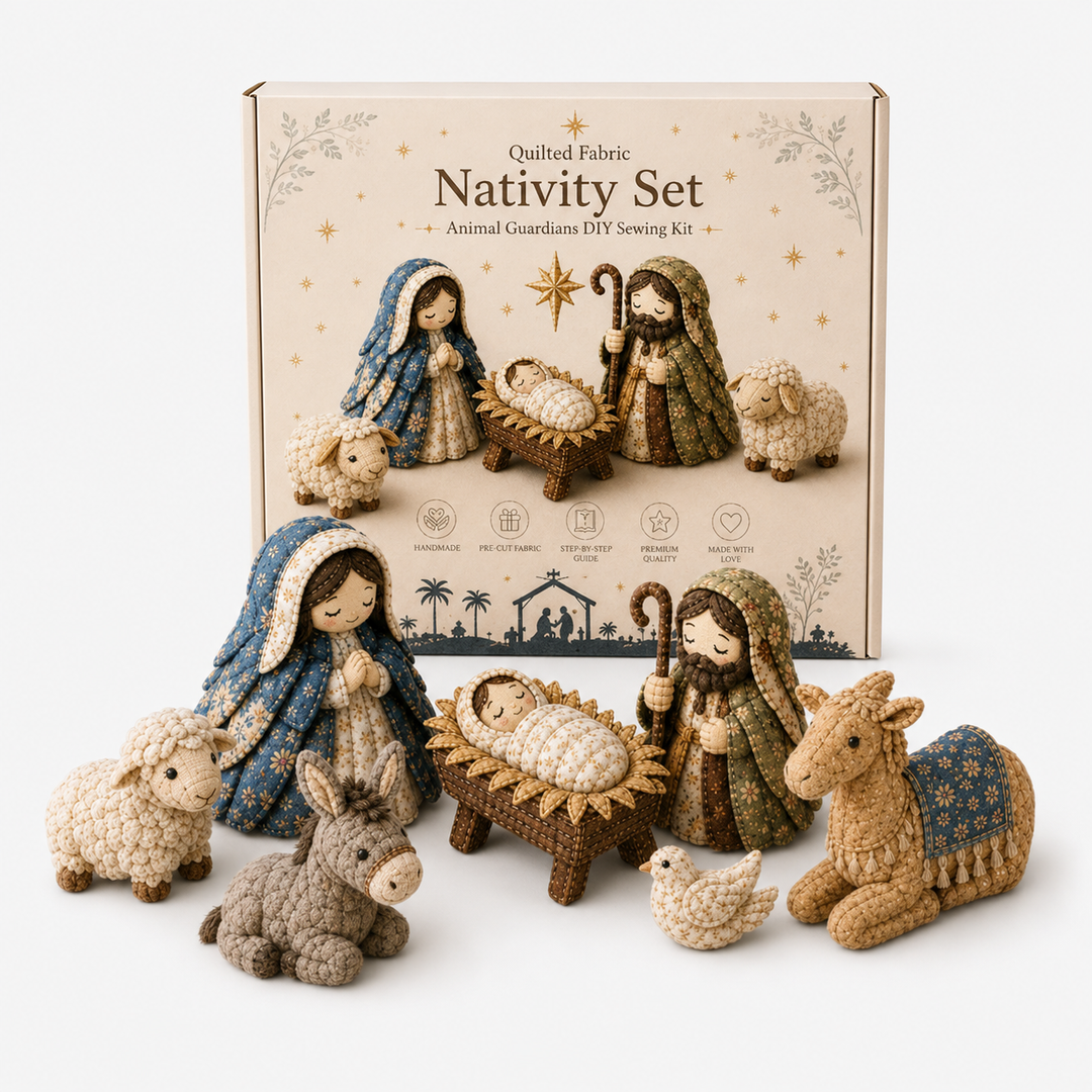 Heirloom &amp; Hollow – Patchwork Fabric Nativity Sewing Kit