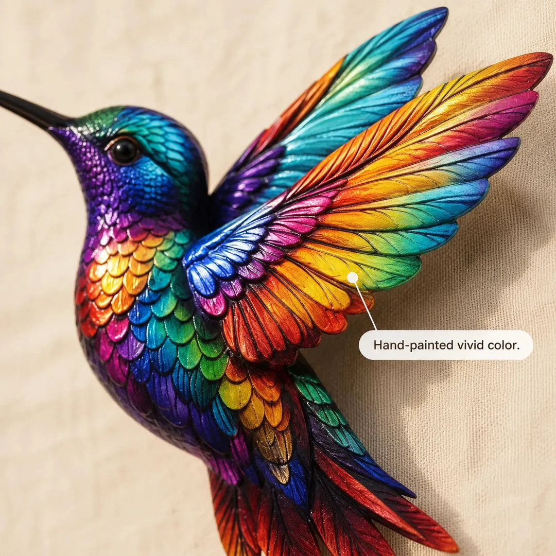 Birdsong – Rainbow Hummingbird Wind Chime for Garden, Patio &amp; Porch