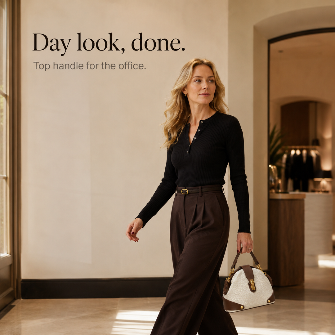 Cola – Two-Tone Leather Handbag for Day to Night
