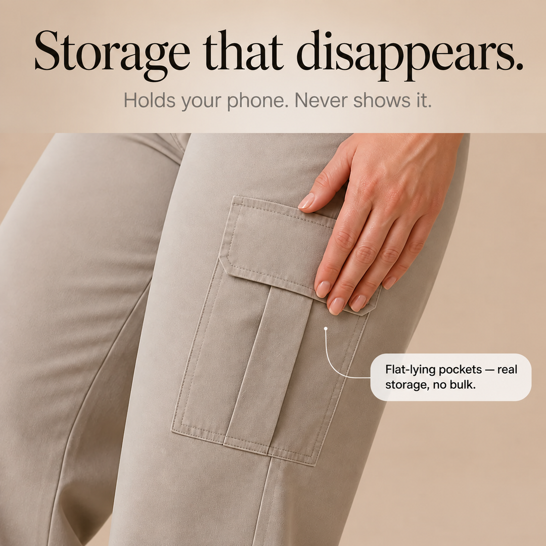 Waistline – High-Waisted Straight-Leg Cargo Pants