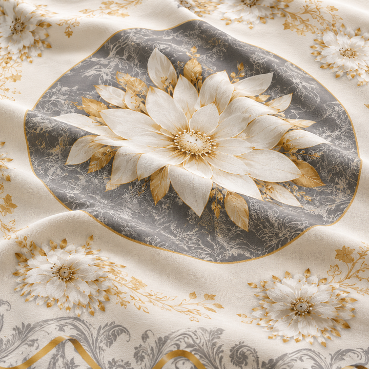 Florenza – Embossed Floral Waterproof Tablecloth for Round &amp; Rectangular Tables