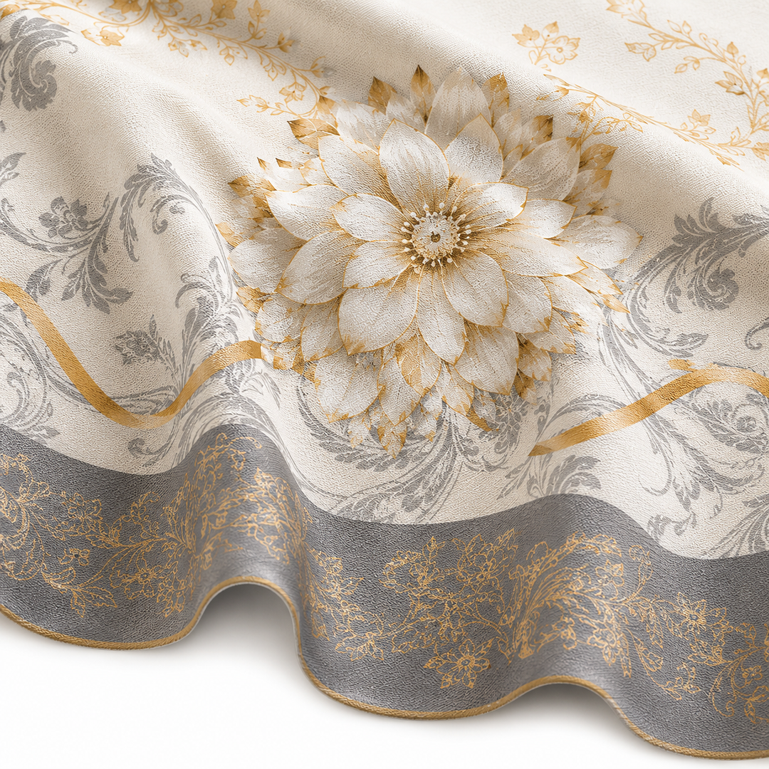 Florenza – Embossed Floral Waterproof Tablecloth for Round &amp; Rectangular Tables