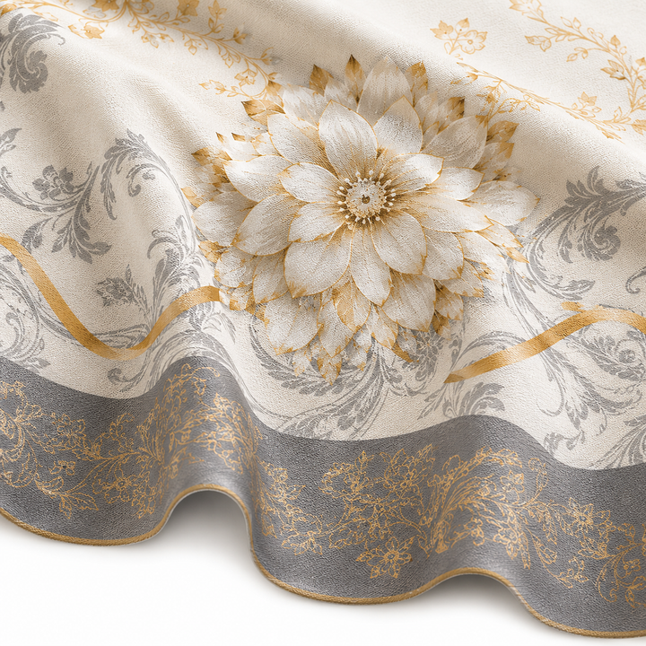 Florenza – Embossed Floral Waterproof Tablecloth for Round &amp; Rectangular Tables