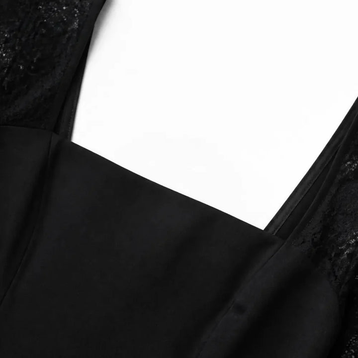Noirella – Lace Sleeve A-Line Mini Dress for Curves