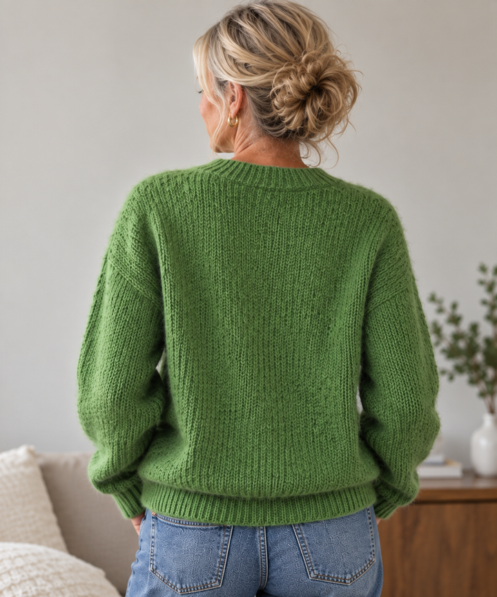 Green Cute Sheep Sweater