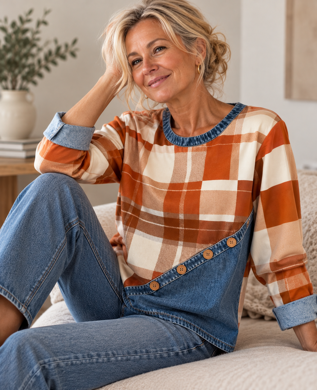Patchwork Pullover Top