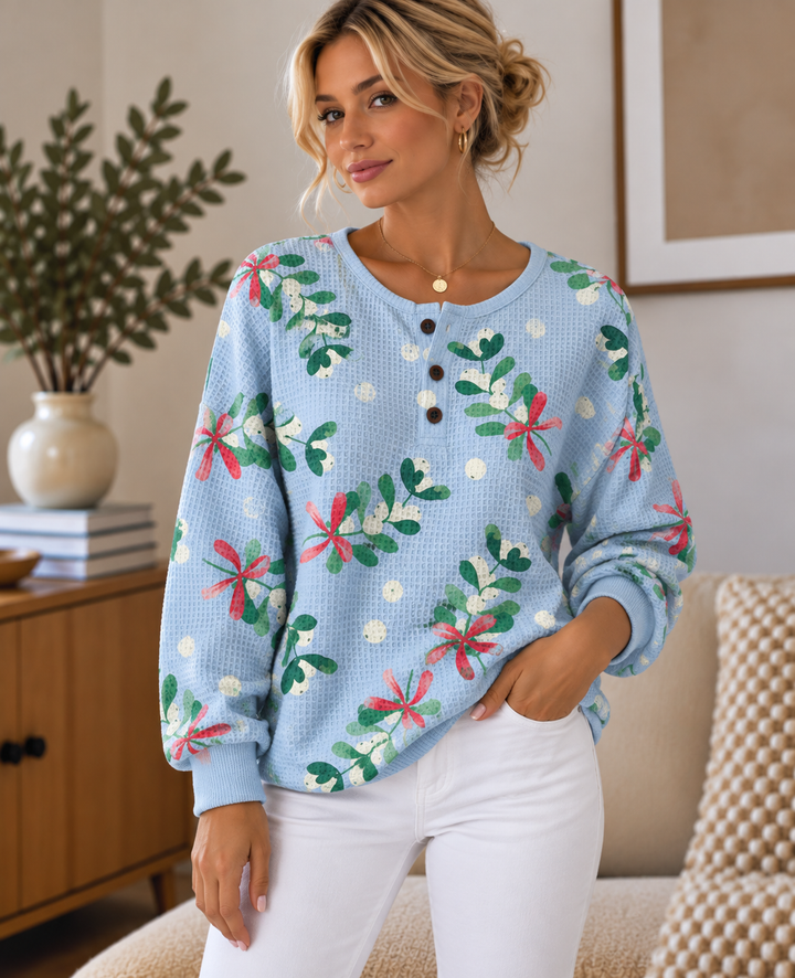 Christmas Motif Sweatshirt