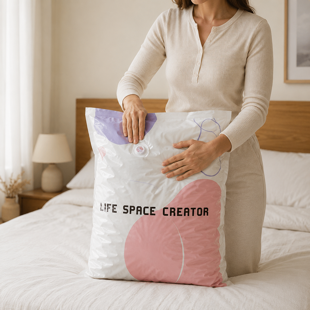 Spacenest – No-Pump 3D Vacuum Storage Bags for Closet &amp; Bedding (2-pack)