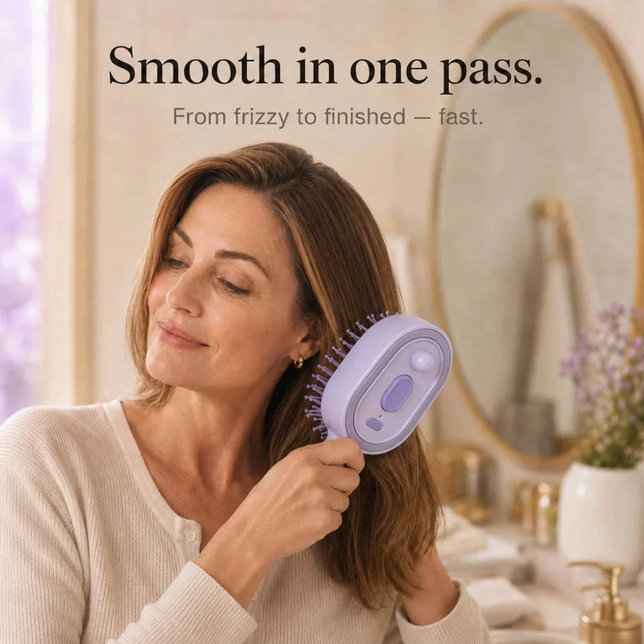 Velura – Self-Cleaning Scalp Massager Brush with Mist Spray Tank