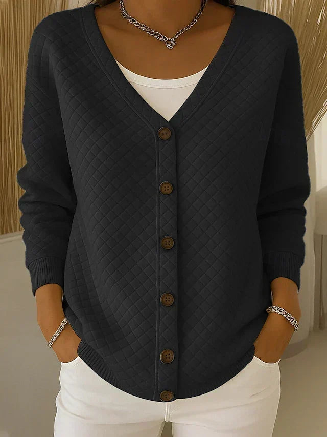 Laverne™ | Cardigan matelassé boutonné
