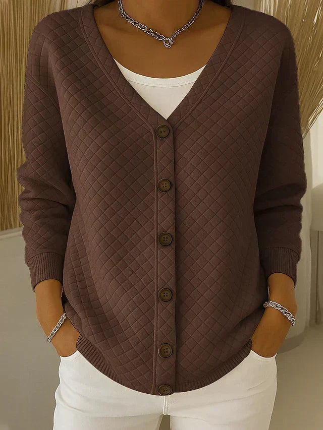 Laverne™ | Cardigan matelassé boutonné