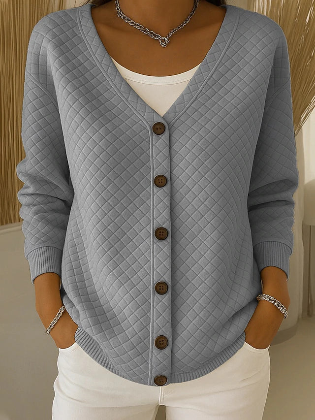 Laverne™ | Cardigan matelassé boutonné