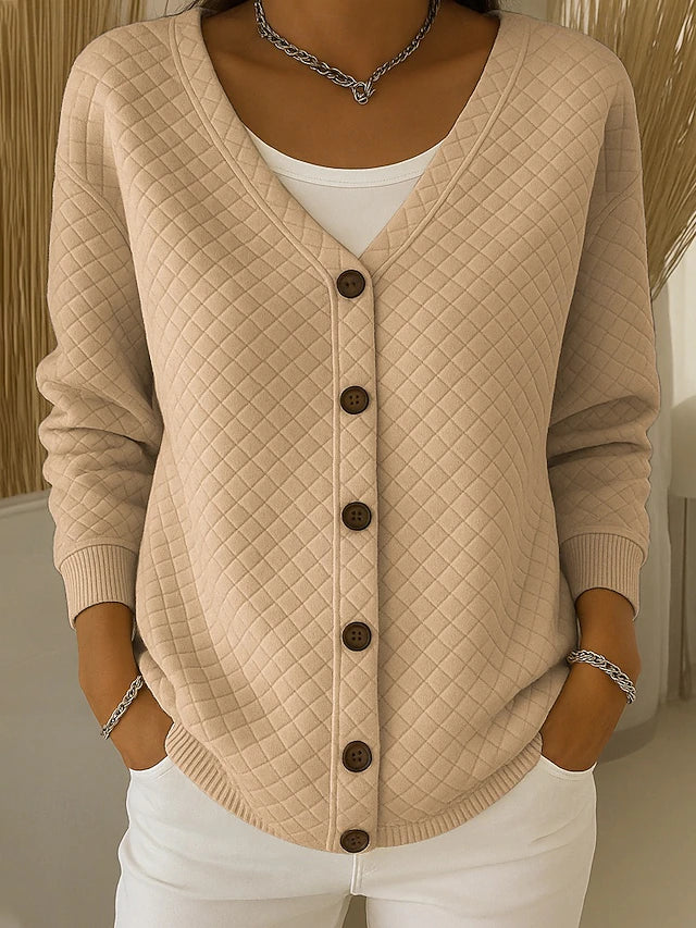 Laverne™ | Cardigan matelassé boutonné
