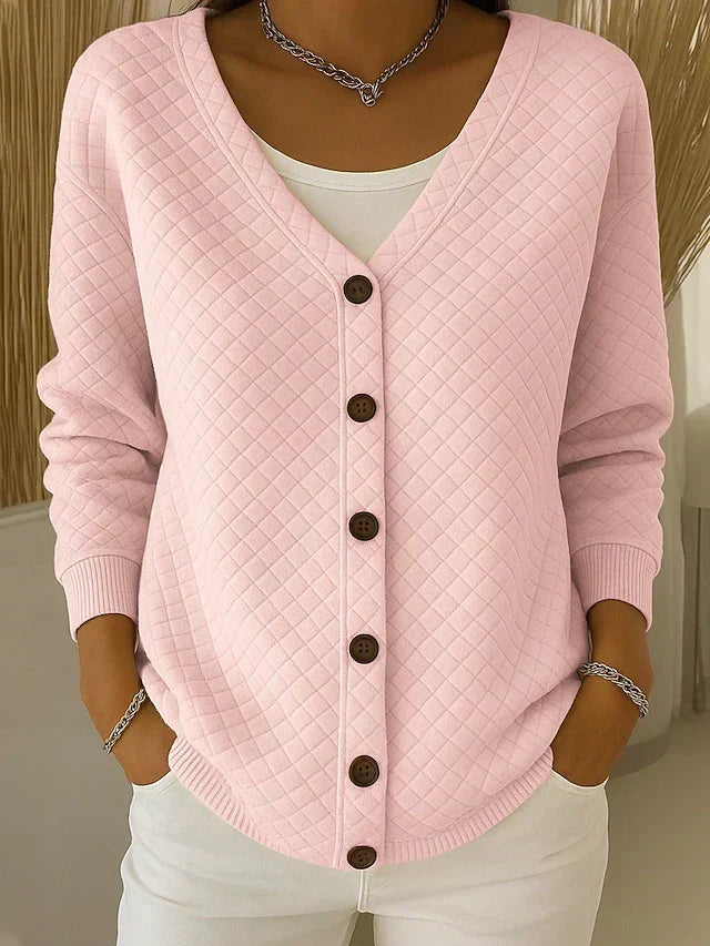 Laverne™ | Cardigan matelassé boutonné