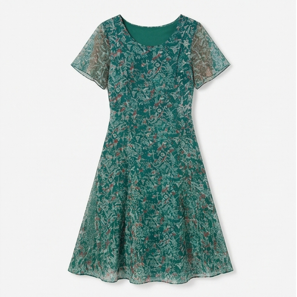 Kynara - Flutter-Sleeve Midi Dress for Easy Summer Elegance