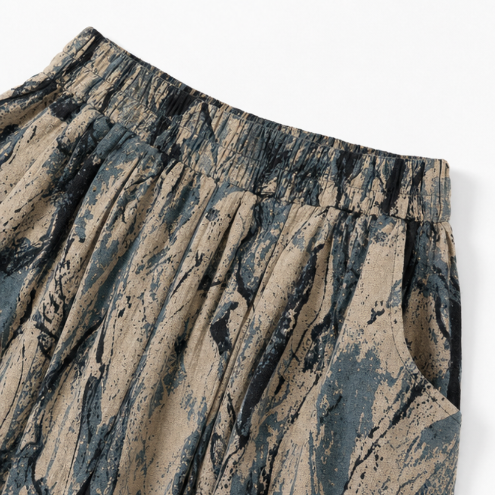 Florenza – Wide-Leg Flowy Summer Capri Pants with Elastic Waist &amp; Pockets