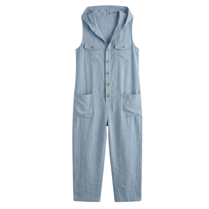Solenya - Hooded Sleeveless Jumpsuit