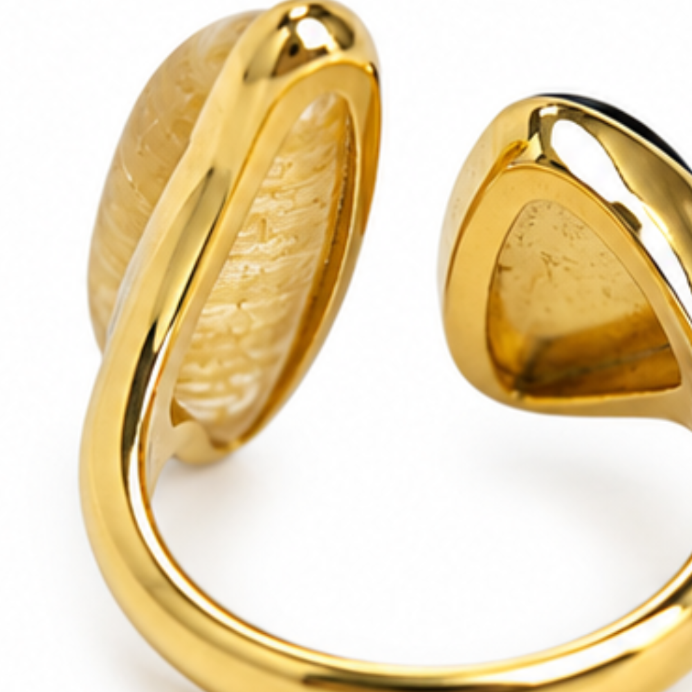 Tavialuxe – Open Band Agate Ring That Doesn&