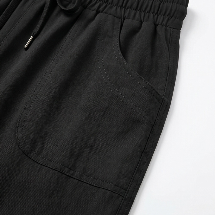 Lounella – Soft Cropped Wide-Leg Pants with Pockets