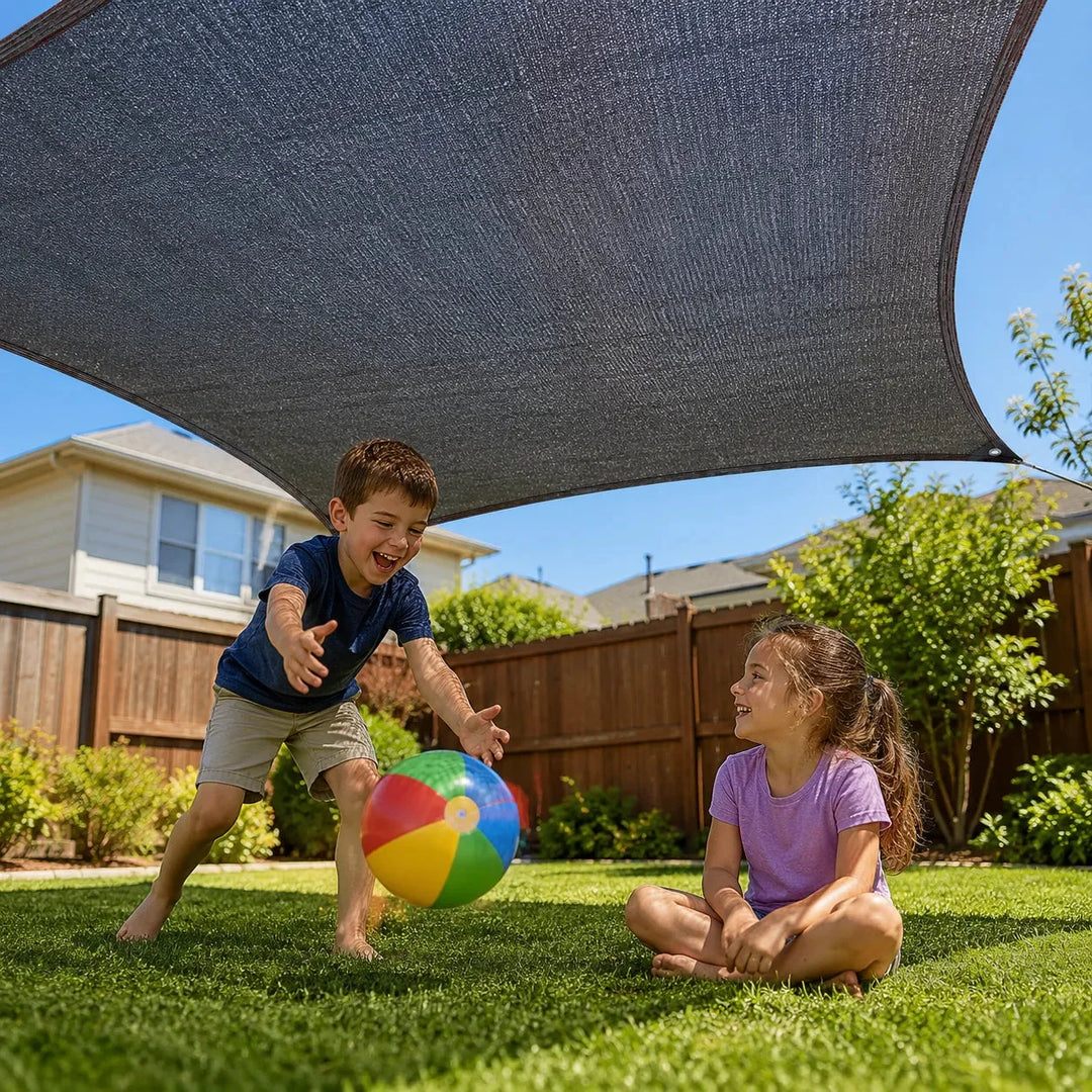 Shadehaven – HDPE Garden Shade Sail, UV-Blocking Mesh Canopy for Patio, Yard &amp; Pergola