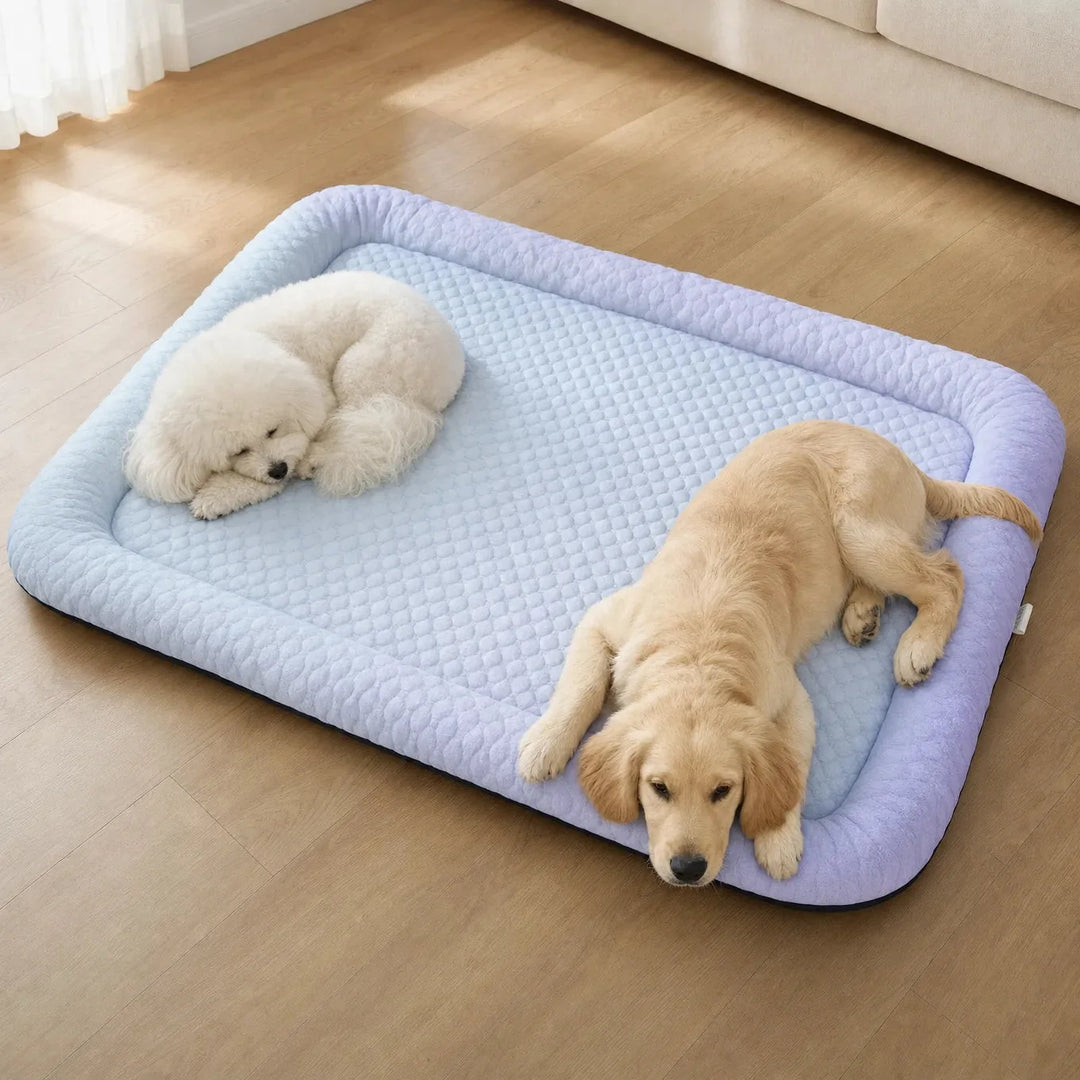 Coolaby – Ice Silk-look Pet Cooling Mat for Dogs and Cats, Padded Non-Slip Summer Bed