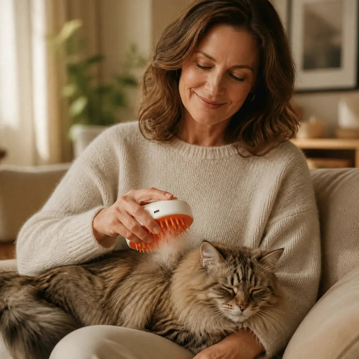 Purrly – Misting Grooming Brush for Cats, Dogs and Small Pets