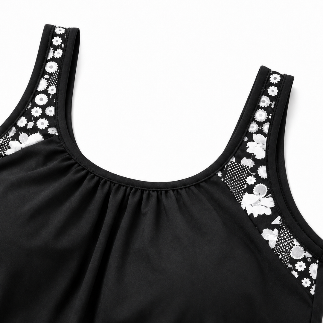 Marella – Flowy Blouson Tankini Swim Set with Matching Boardshorts