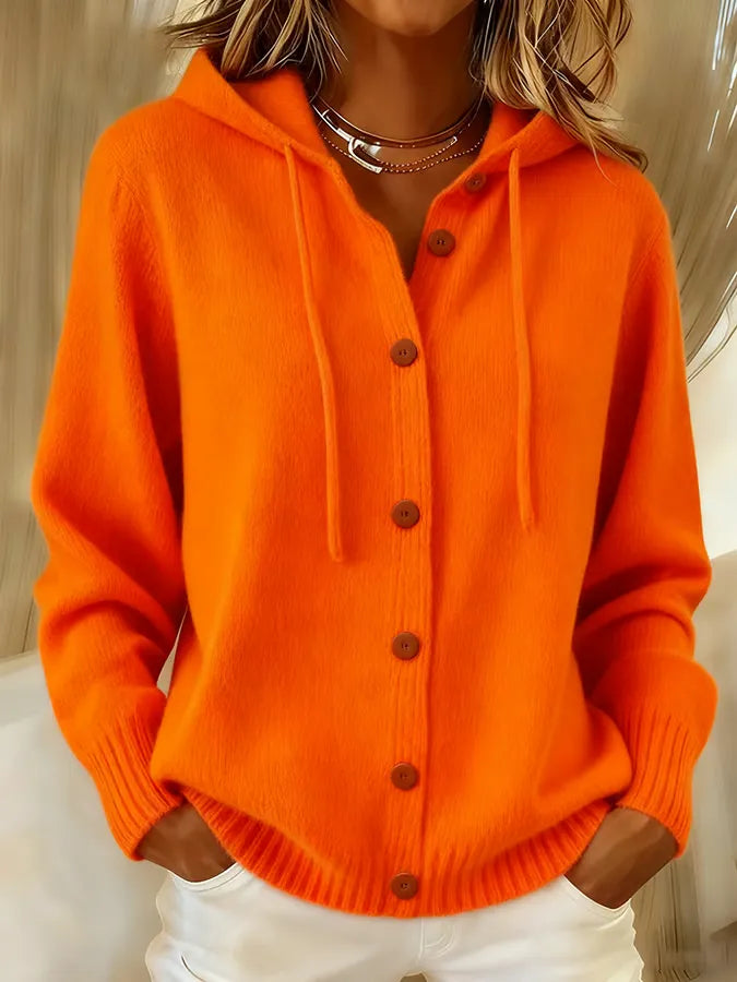 Brenda™ | Cardigan à capuche douillet boutonné