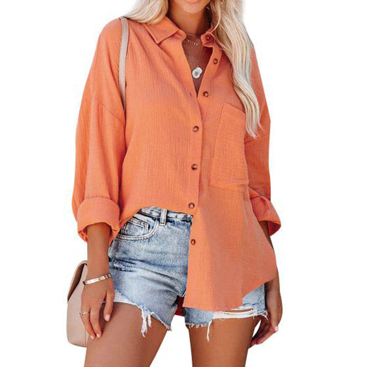 MADELYN | Blouse décontractée à manches longues boutonnée
