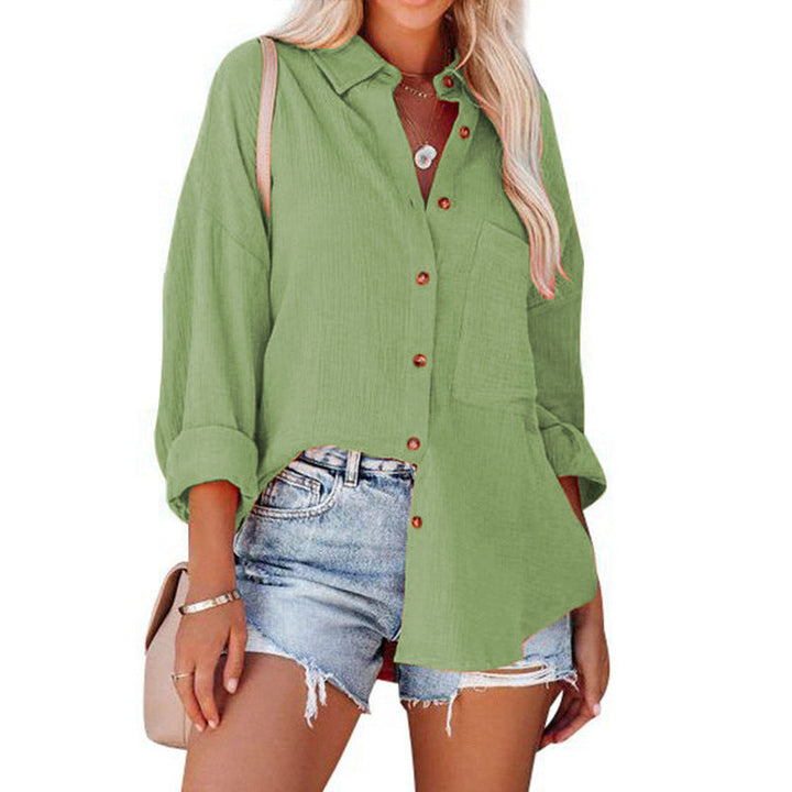MADELYN | Blouse décontractée à manches longues boutonnée